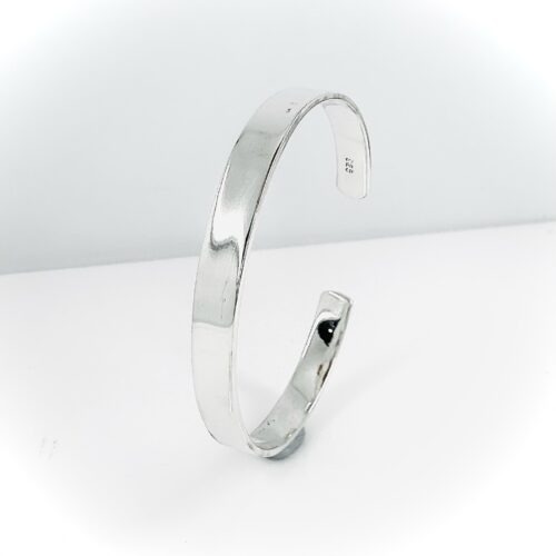 Pulsera brazalete rígido Plata de Ley Natural