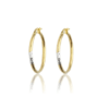 Pendientes de aro Oro Bicolor 18k