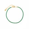 Pulsera Tennis Circonitas verde Plata dorada Salvatore