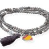 Pulsera Zen Marina García Gris Grafito Plata Bandera España