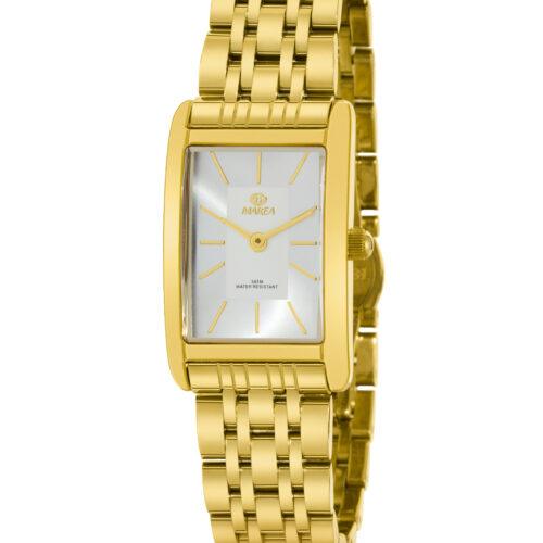 Reloj de mujer Marea rectangular acero dorado