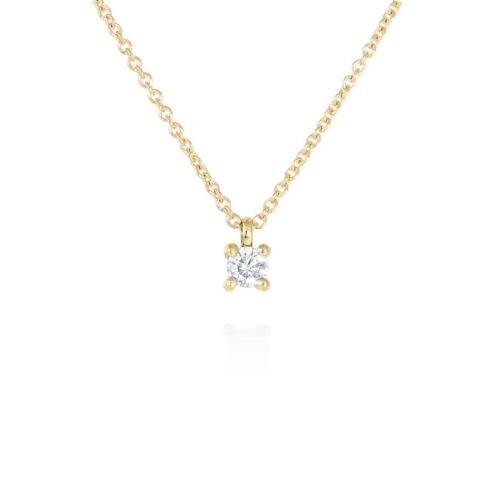 Gargantilla Punto Luz Diamante Oro 18k Marina García