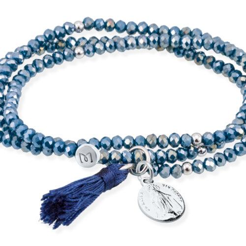 Pulsera Zen Marina García Azul Plata Milagrosa