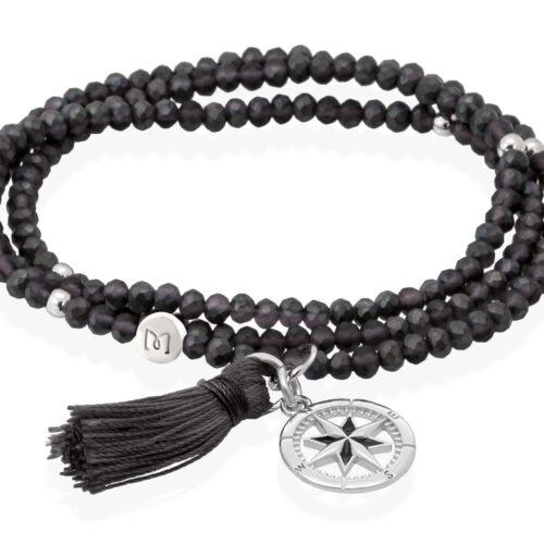 Pulsera Zen Marina García Gris Antracita Plata