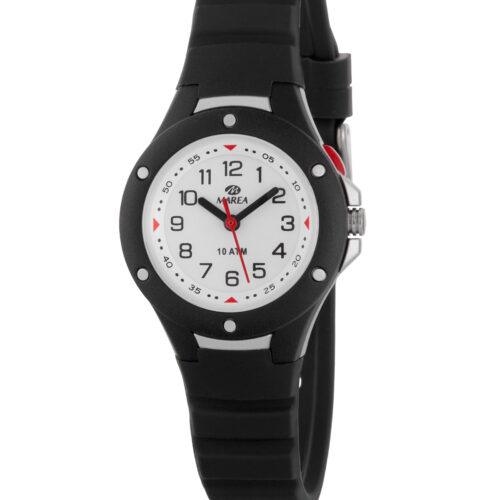 Reloj unisex analógico negro silicona MAREA